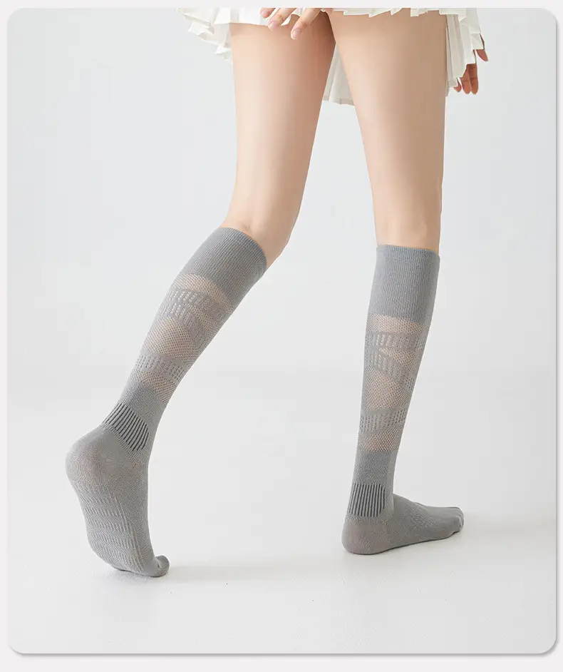 Professional Sports Compression Calf Socks for Women, Summer Thin Style, Tennis Socks, Badminton, Fitness, Running, Jump Rope, Yoga Long Socks — feature 14
