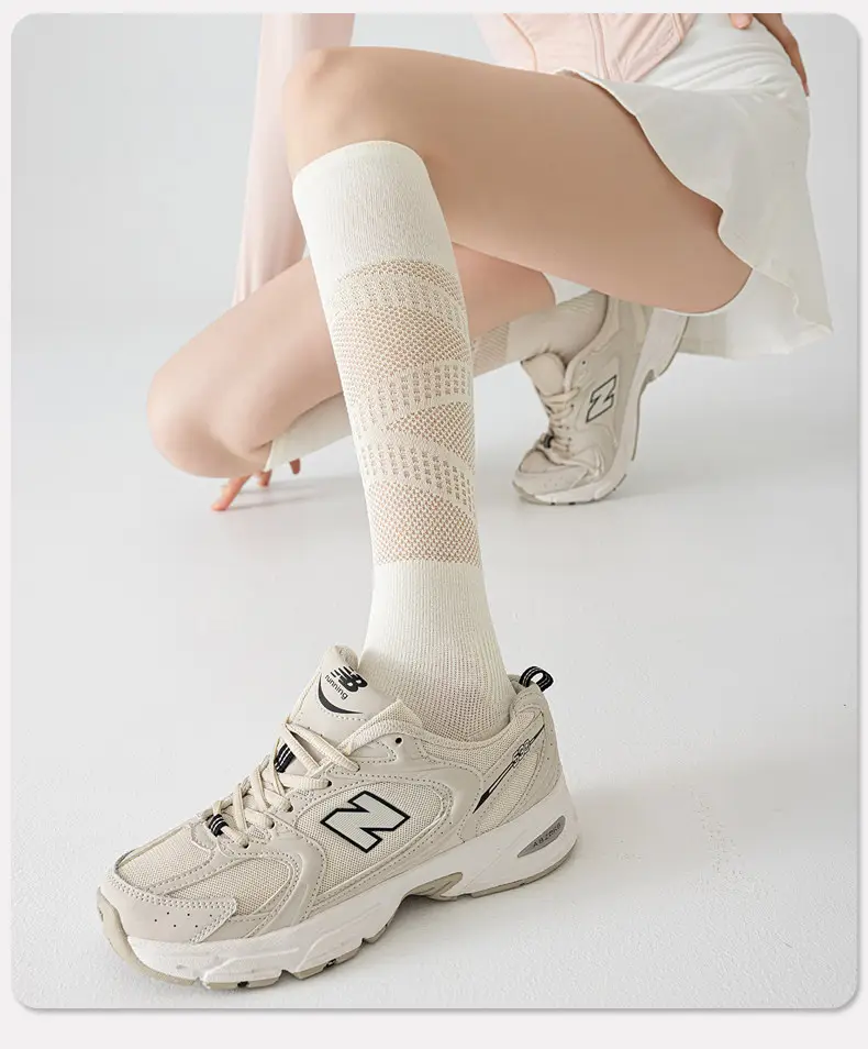Professional Sports Compression Calf Socks for Women, Summer Thin Style, Tennis Socks, Badminton, Fitness, Running, Jump Rope, Yoga Long Socks — feature 18