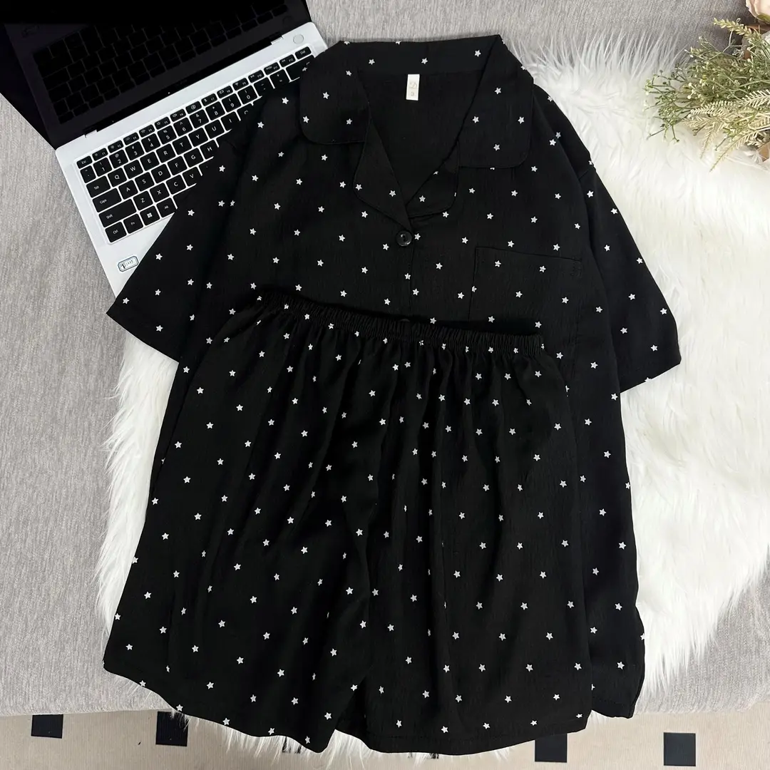 2026 New Style Women's Pajamas Spring and Summer Short-Sleeve Set Korean Style High-End Cross-Border Loungewear Factory Wholesale — feature 5