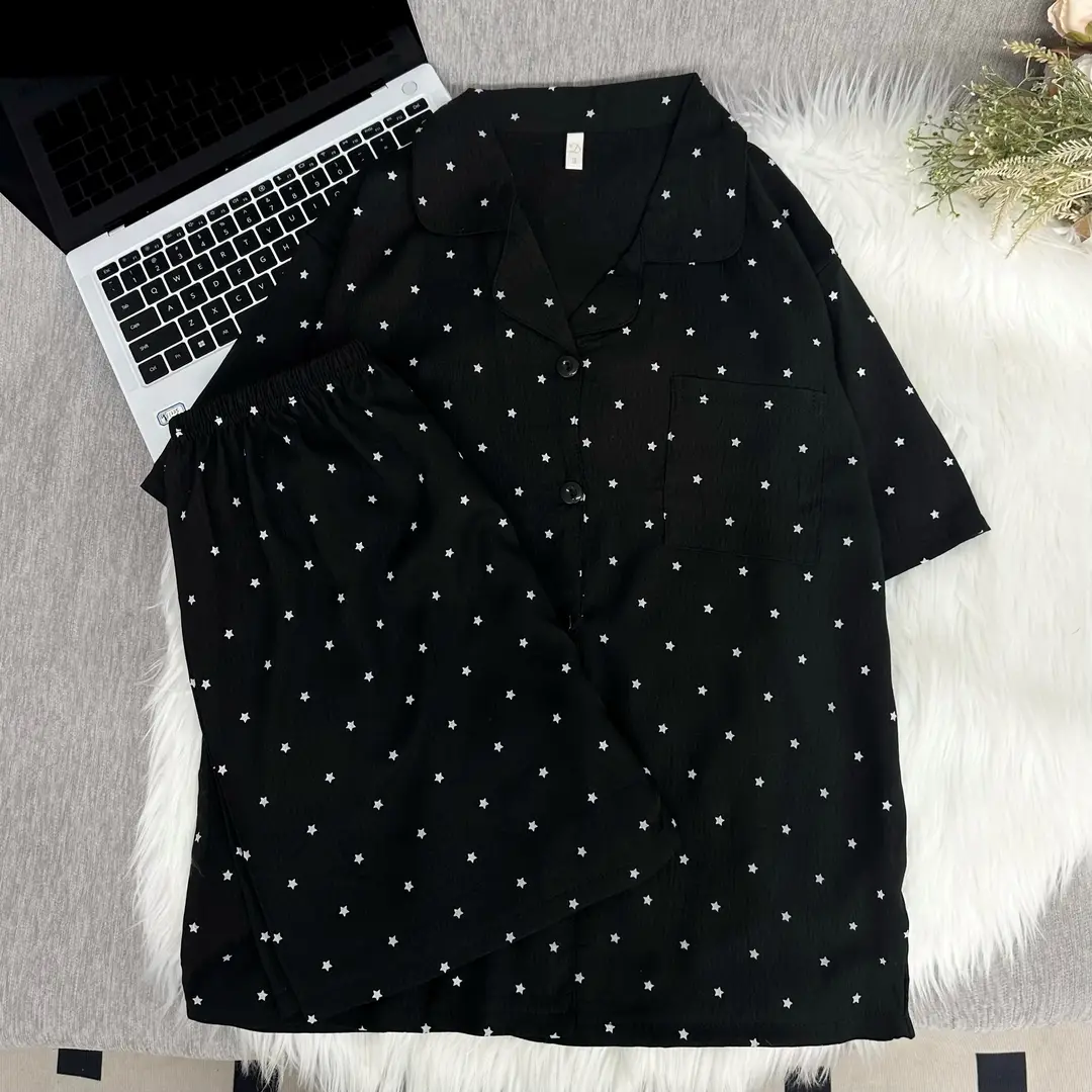 2026 New Style Women's Pajamas Spring and Summer Short-Sleeve Set Korean Style High-End Cross-Border Loungewear Factory Wholesale — feature 6
