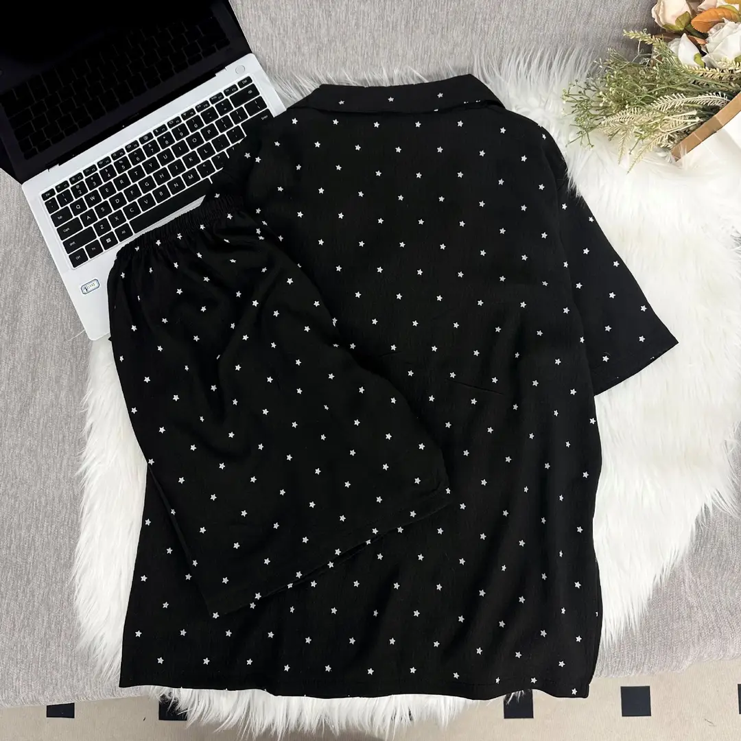 2026 New Style Women's Pajamas Spring and Summer Short-Sleeve Set Korean Style High-End Cross-Border Loungewear Factory Wholesale — feature 7