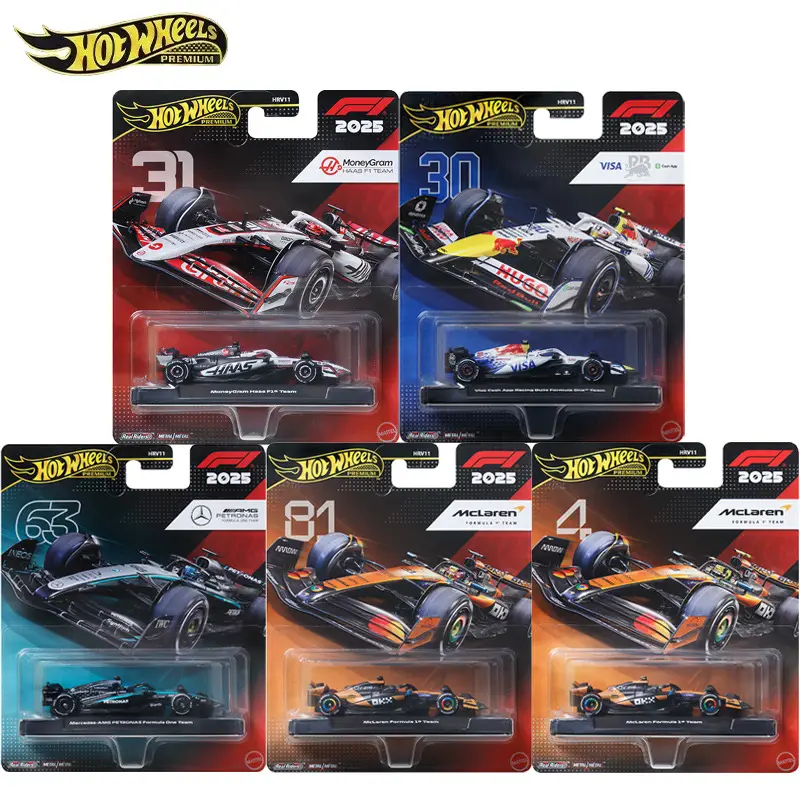 In-Stock New Hot Wheels Gold Label F1 Dual Car Racing Set Red Bull Mercedes F1 Racing Car Limited Edition Hr Alloy Model Car — feature 3