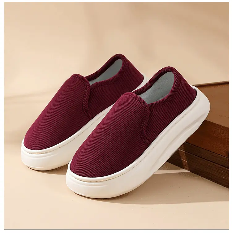 Casual Style Thick-Soled Cloth Shoes for Men and Women, Breathable Slip-On Black Lazy Shoes, Comfortable, Non-Slip, Sweat-Absorbent, Hemp-Soled, Spring and Autumn Style — feature 12