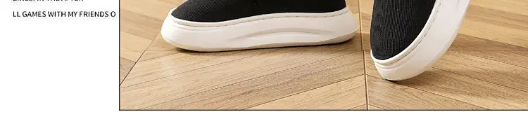 Casual Style Thick-Soled Cloth Shoes for Men and Women, Breathable Slip-On Black Lazy Shoes, Comfortable, Non-Slip, Sweat-Absorbent, Hemp-Soled, Spring and Autumn Style — feature 25