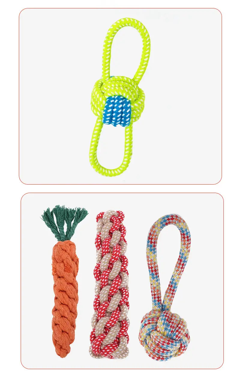 Dog Toys Wholesale, Rope Knot Chew Toys, Durable Teeth Cleaning Toys, Boredom Relief Toys for Large Dogs, Teddy Dogs, Puppy Toys, Pet Supplies — feature 14