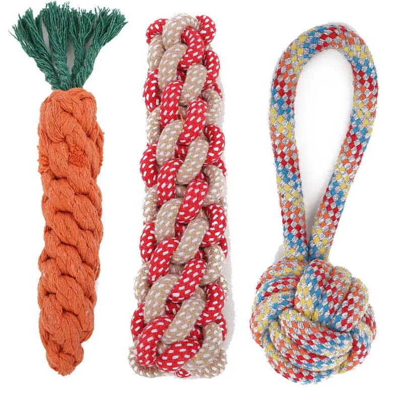 Dog Toys Wholesale, Rope Knot Chew Toys, Durable Teeth Cleaning Toys, Boredom Relief Toys for Large Dogs, Teddy Dogs, Puppy Toys, Pet Supplies