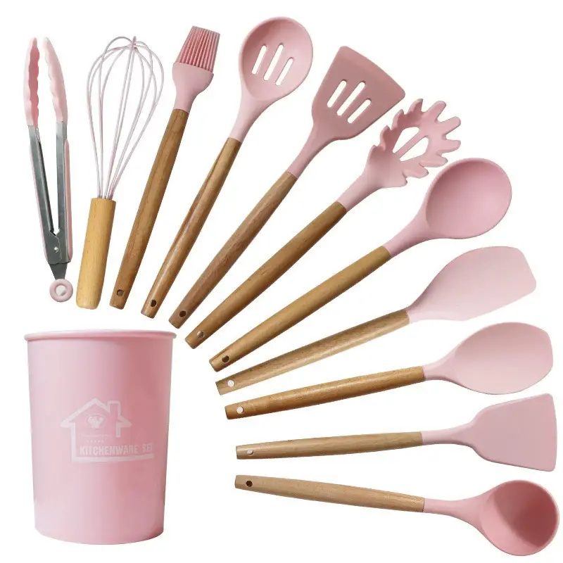 Silicone Spatula and Soup Spoon 12-Piece Set, Non-Stick Silicone Spatula, High Temperature Resistant Silicone Kitchen Utensil Set, Wholesale in Stock — feature 5