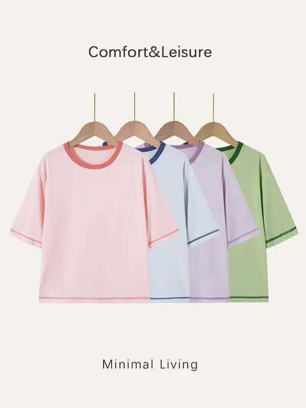 Children's Home Wear Pajama Set with Three-Quarter Sleeves, Air-Conditioned Clothing for Babies, Boys and Girls, New Pajama Set for Older Children - Image 8