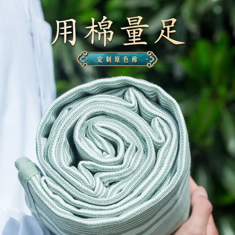 Summer Shandong Coarse Cotton Cooling Mat Sheet, Single Piece, Thickened Pure Cotton Old Canvas, Student Dormitory Air-Conditioned Soft Cooling Mat — feature 9