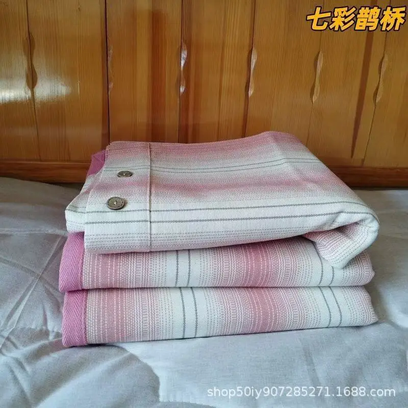 Summer Shandong Coarse Cotton Cooling Mat Sheet, Single Piece, Thickened Pure Cotton Old Canvas, Student Dormitory Air-Conditioned Soft Cooling Mat