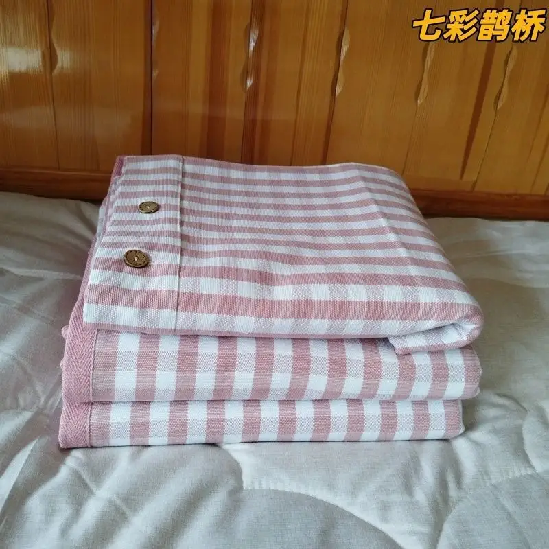Summer Shandong Coarse Cotton Cooling Mat Sheet, Single Piece, Thickened Pure Cotton Old Canvas, Student Dormitory Air-Conditioned Soft Cooling Mat
