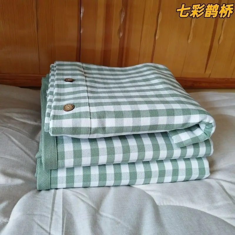 Summer Shandong Coarse Cotton Cooling Mat Sheet, Single Piece, Thickened Pure Cotton Old Canvas, Student Dormitory Air-Conditioned Soft Cooling Mat