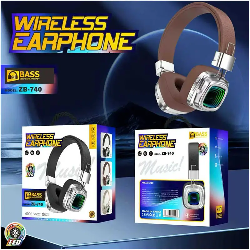 Cross-Border New Product Foreign Trade Hot-Selling Wireless Sports Head-Mounted Bluetooth Retro 5.0 Mobile Phone Music Heavy Bass Headphones