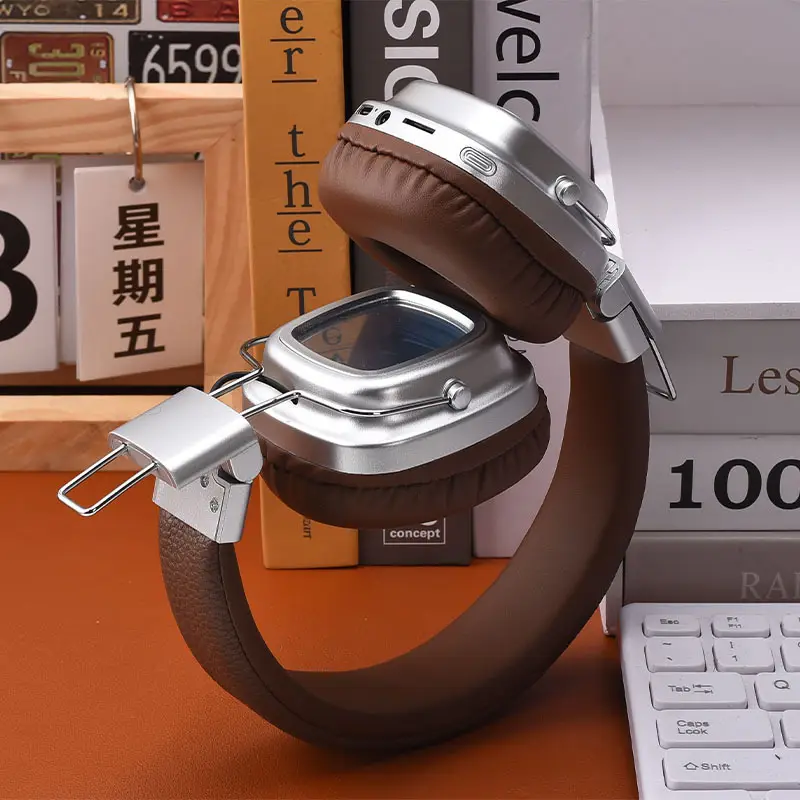 Cross-Border New Product Foreign Trade Hot-Selling Wireless Sports Head-Mounted Bluetooth Retro 5.0 Mobile Phone Music Heavy Bass Headphones
