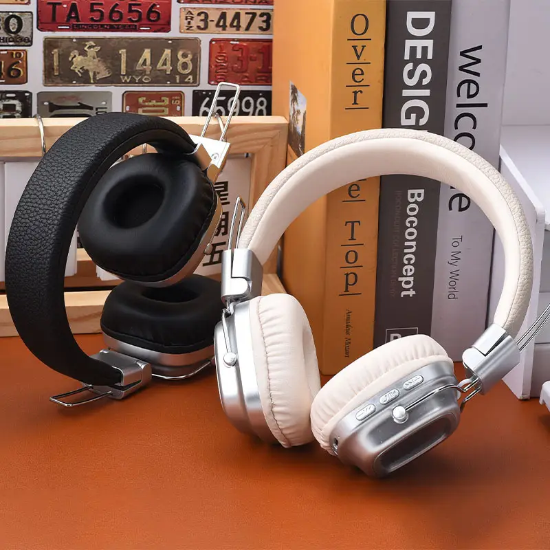 Cross-Border New Product Foreign Trade Hot-Selling Wireless Sports Head-Mounted Bluetooth Retro 5.0 Mobile Phone Music Heavy Bass Headphones