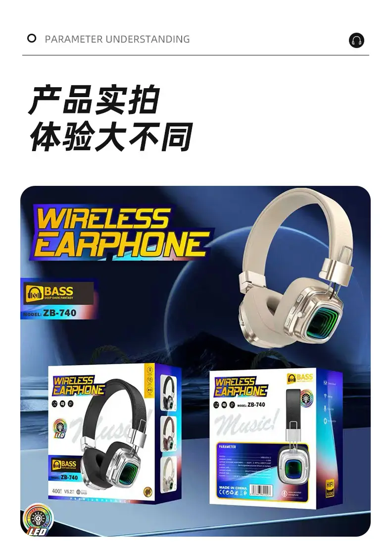 Cross-Border New Product Foreign Trade Hot-Selling Wireless Sports Head-Mounted Bluetooth Retro 5.0 Mobile Phone Music Heavy Bass Headphones — feature 11