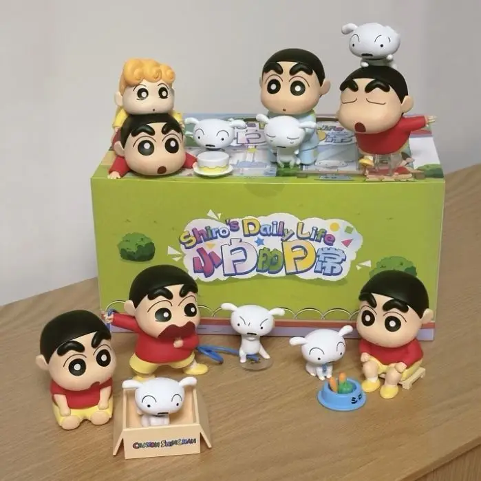 Crayon Shin-Chan Daily Series Blind Box Figurines Desktop Ornaments Collectible Figures Gifts for Women