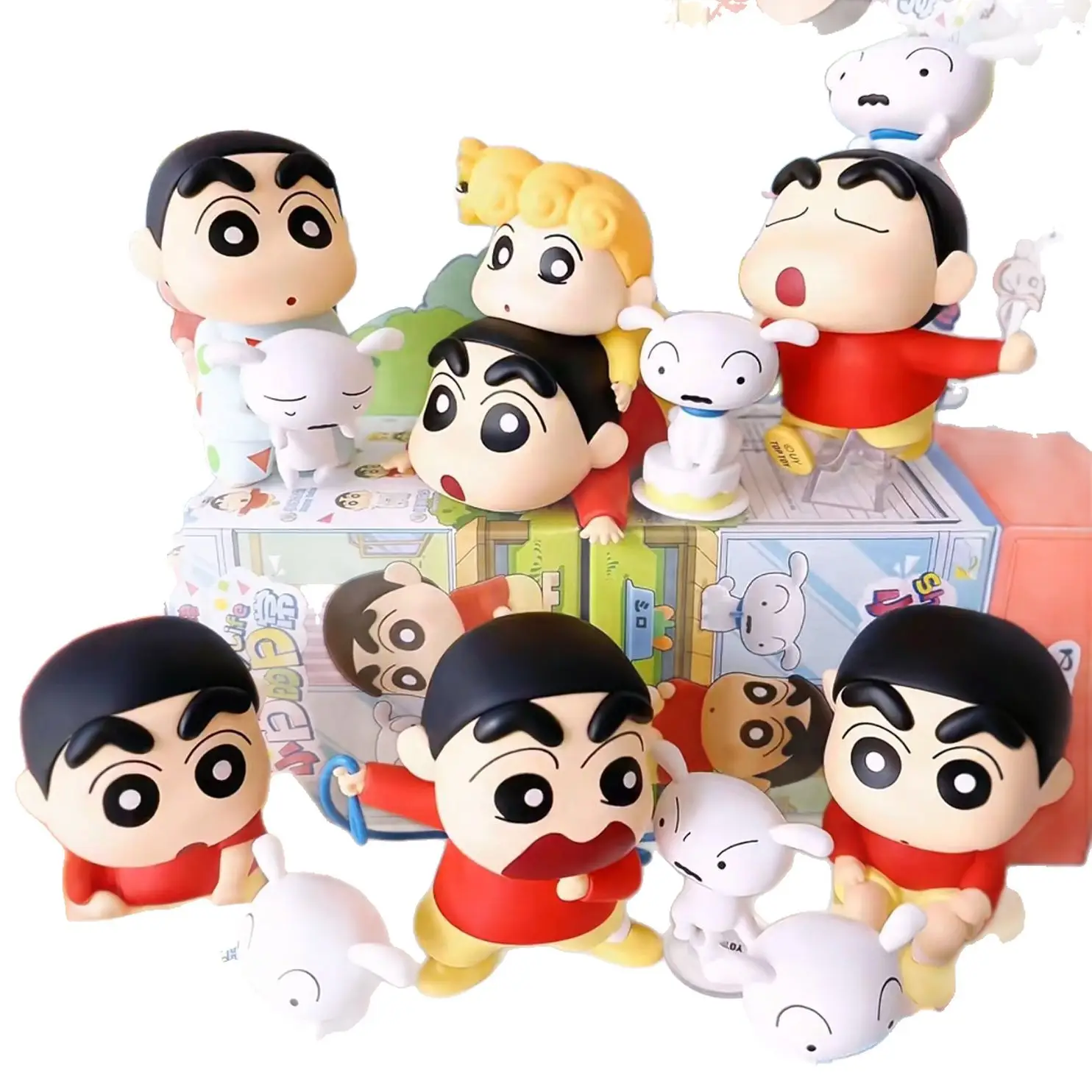 Crayon Shin-Chan Daily Series Blind Box Figurines Desktop Ornaments Collectible Figures Gifts for Women