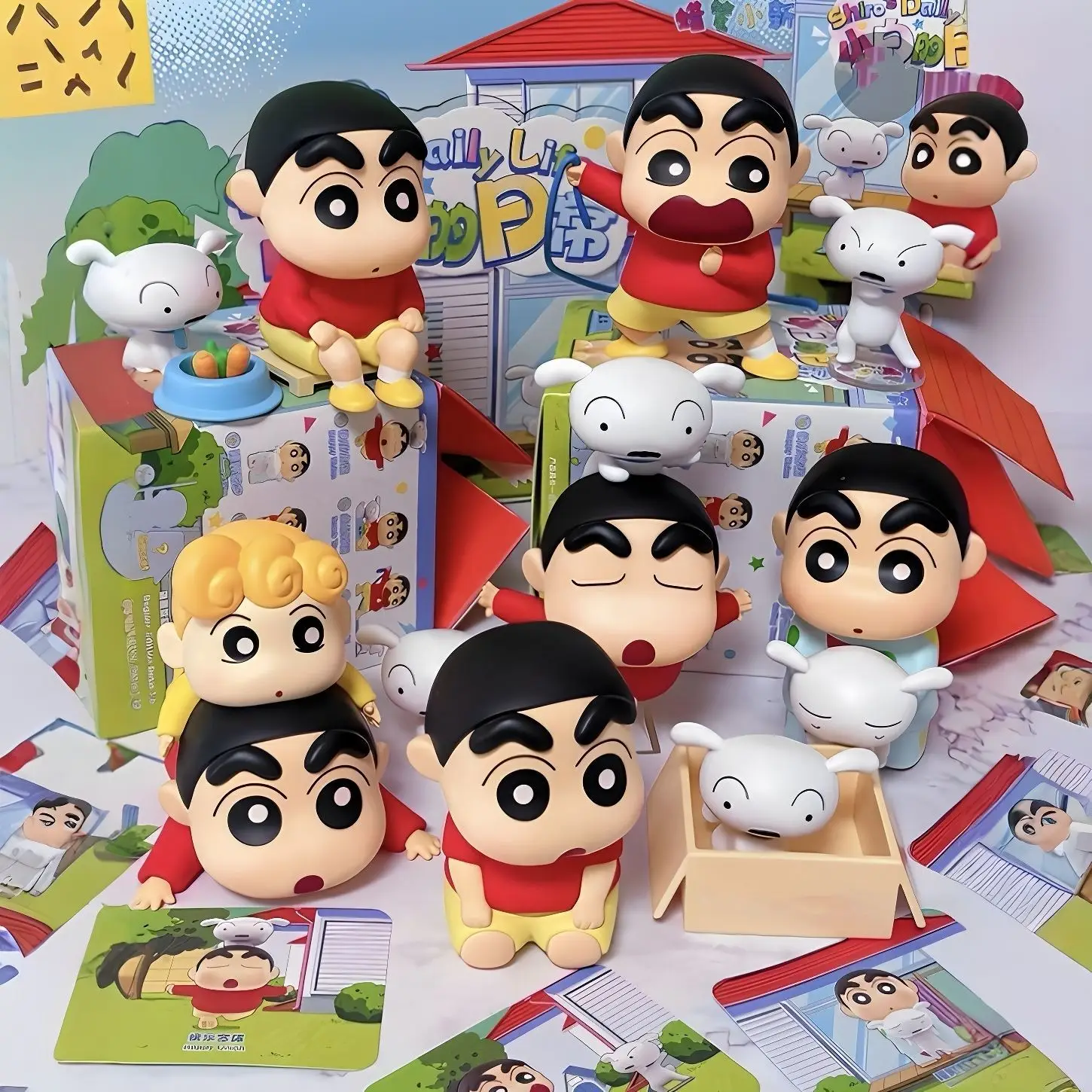 Crayon Shin-Chan Daily Series Blind Box Figurines Desktop Ornaments Collectible Figures Gifts for Women — feature 1