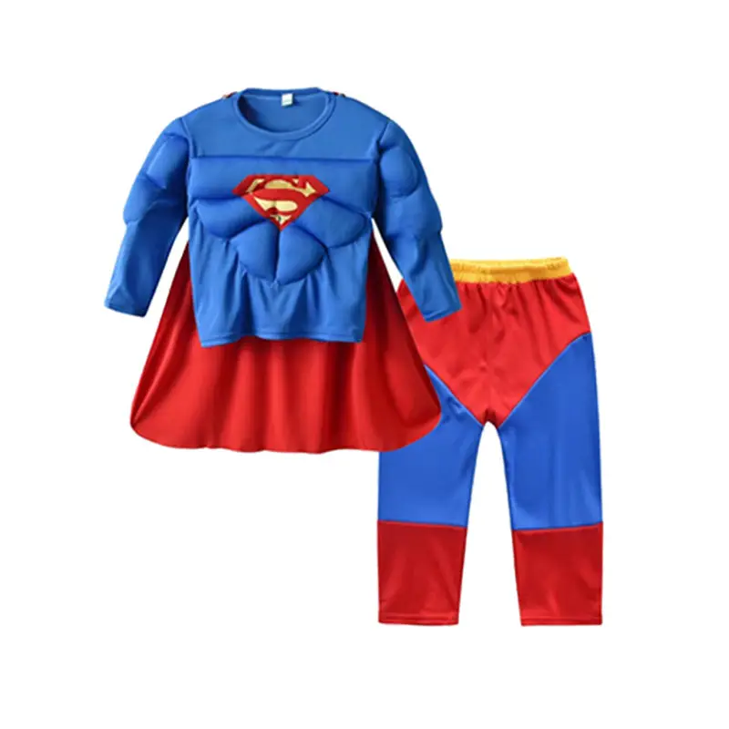 Halloween Children's Muscle Costumes Captain America Hulk Superman Spider-Man Clothes Cosplay Costumes