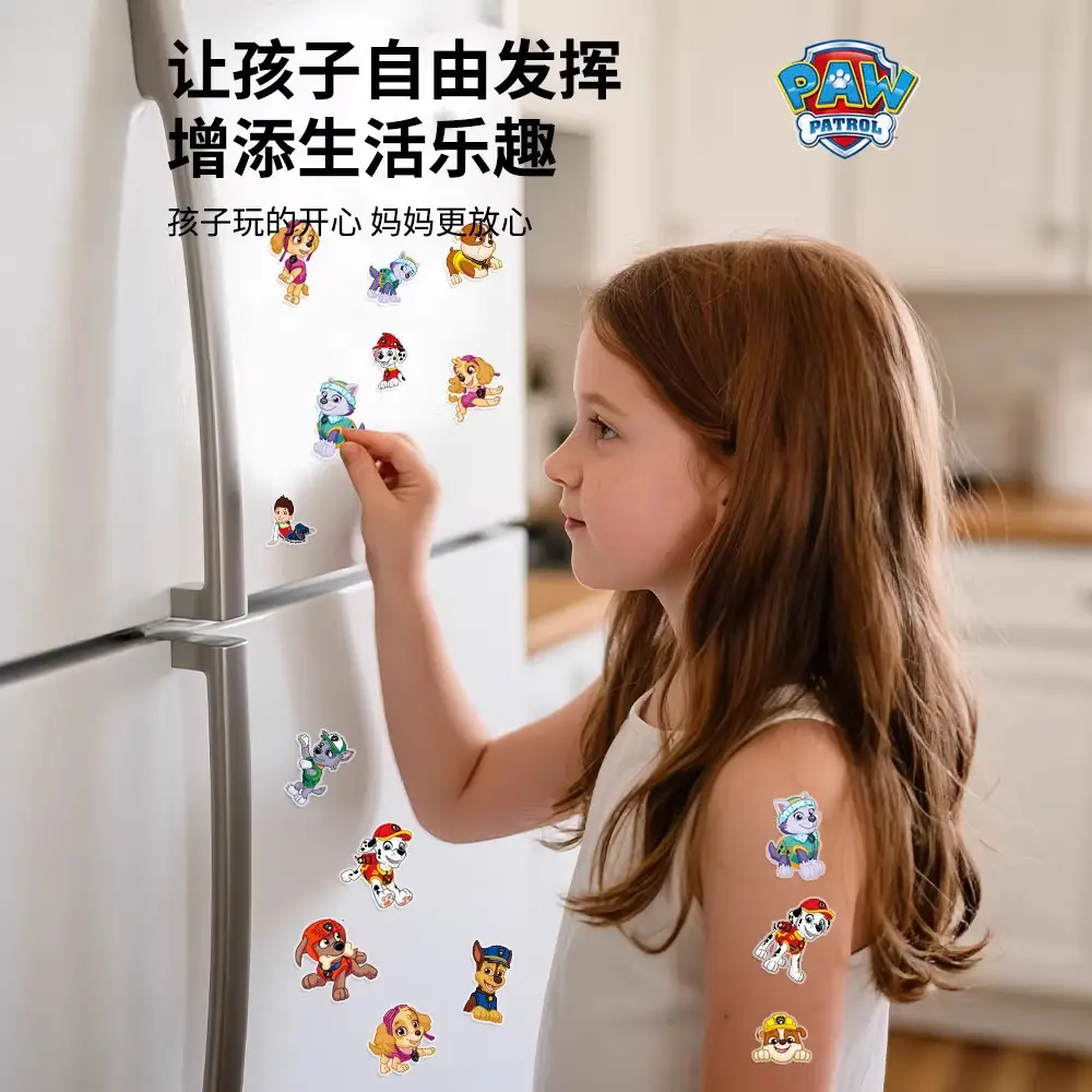 Paw Patrol Stickers for Children, Boys and Girls, Transparent Journal Stickers, Decorative Cartoon Stickers, Baby Adhesive Toys