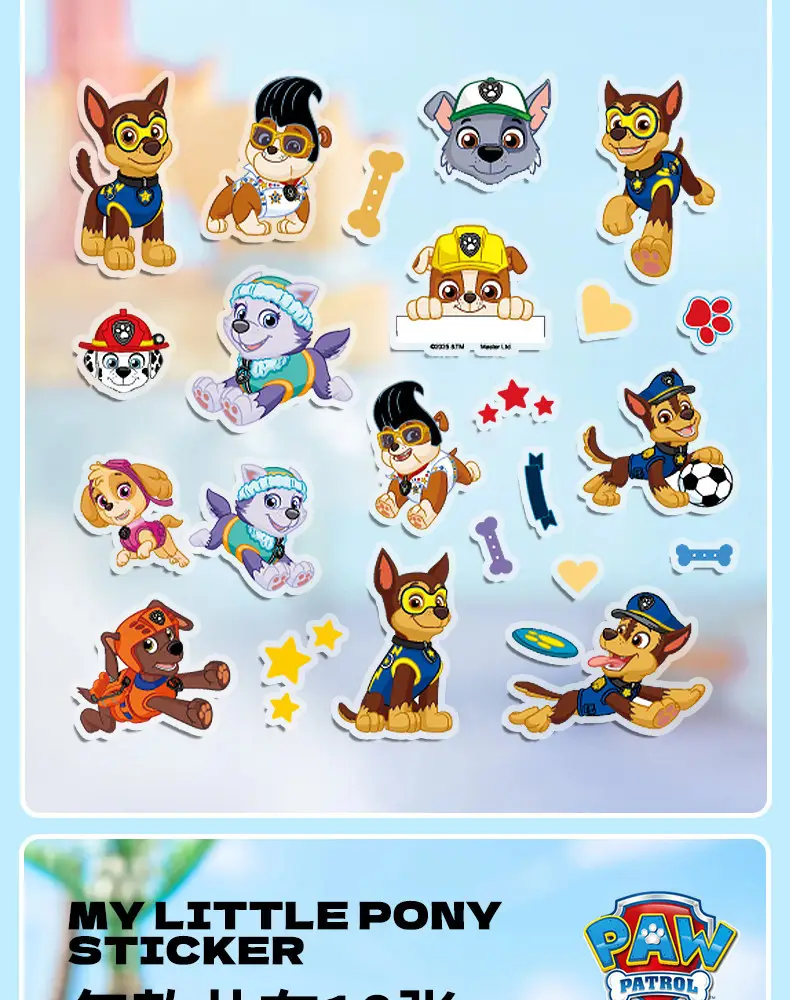 Paw Patrol Stickers for Children, Boys and Girls, Transparent Journal Stickers, Decorative Cartoon Stickers, Baby Adhesive Toys — feature 5