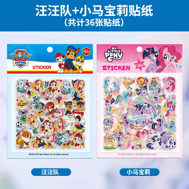 Paw Patrol Stickers for Children, Boys and Girls, Transparent Journal Stickers, Decorative Cartoon Stickers, Baby Adhesive Toys