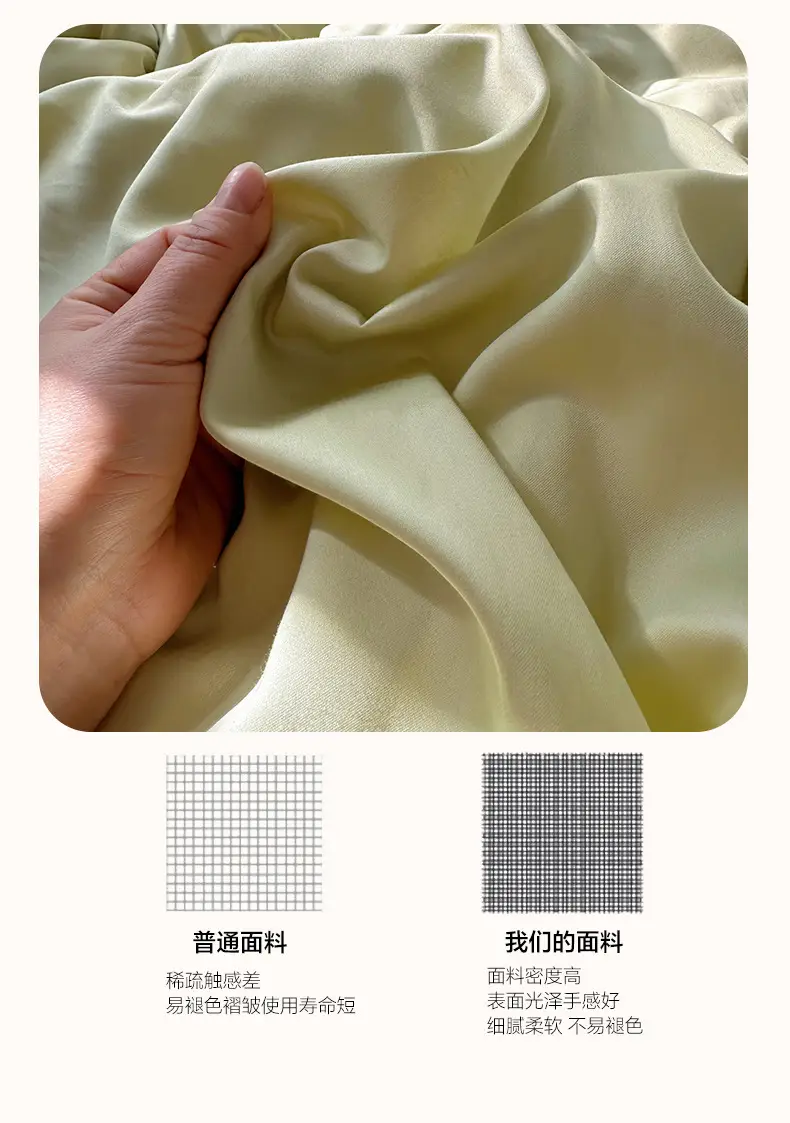 2026 New Ice Silk Four-Piece Set, Skin-Friendly and Comfortable, Suitable for Home Bedroom and Student Dormitory, Bed Sheet and Duvet Cover, Machine Washable — feature 6