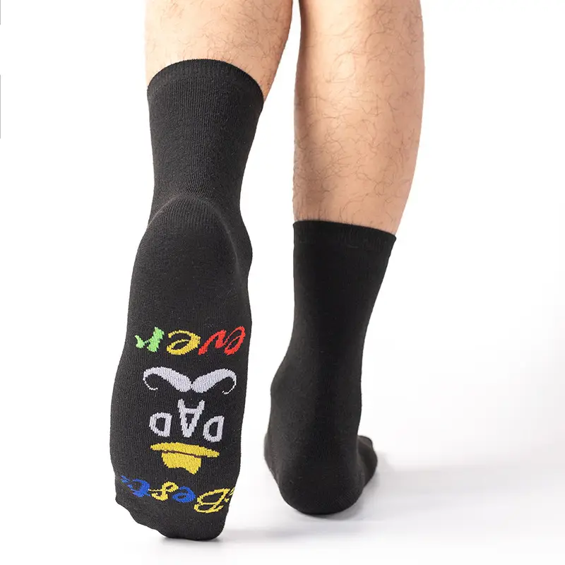 In-Stock German Series Casual Socks with Colorful Letter Jacquard on the Sole, Fun and Creative Gift Socks for the European and American Market