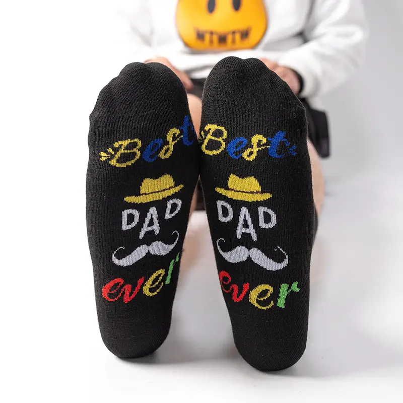 In-Stock German Series Casual Socks with Colorful Letter Jacquard on the Sole, Fun and Creative Gift Socks for the European and American Market — feature 3