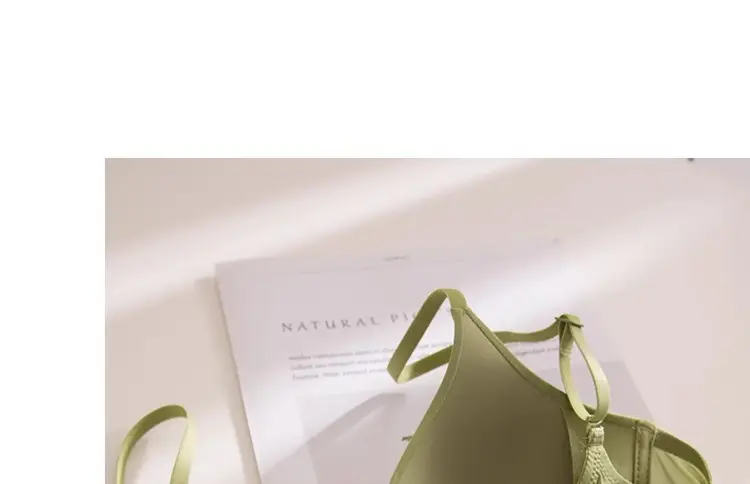 Youthful Nylon Front-Clasp Push-Up Bra, Seamless, for Small Busts, No Empty Cups, Deep Backless, Beautiful Back, Summer Bra — feature 35