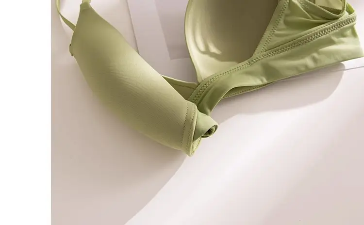 Youthful Nylon Front-Clasp Push-Up Bra, Seamless, for Small Busts, No Empty Cups, Deep Backless, Beautiful Back, Summer Bra — feature 36