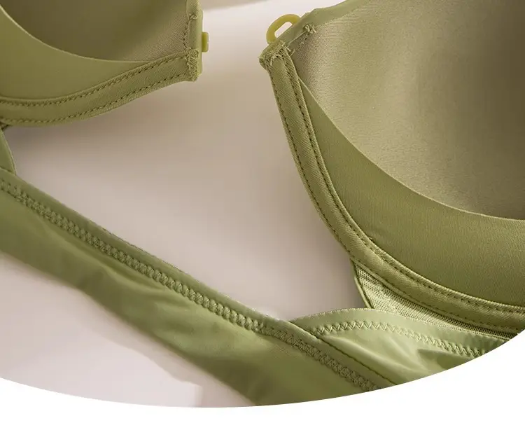 Youthful Nylon Front-Clasp Push-Up Bra, Seamless, for Small Busts, No Empty Cups, Deep Backless, Beautiful Back, Summer Bra — feature 9