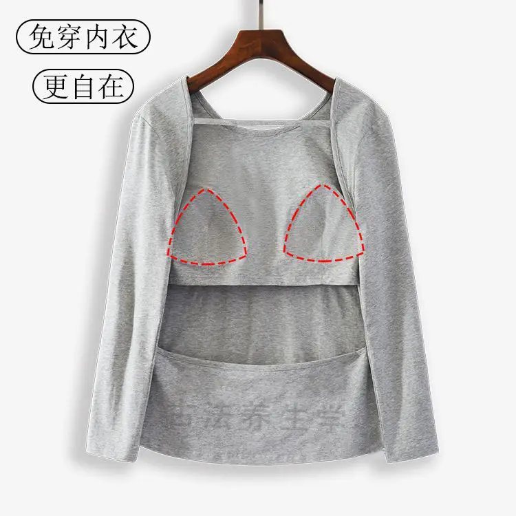 Women's Back-Exposing Top for Sunbathing, Loose Long-Sleeve Sunbathing T-Shirt, Round Neck V-Neck, Artistic Retro Style — feature 7