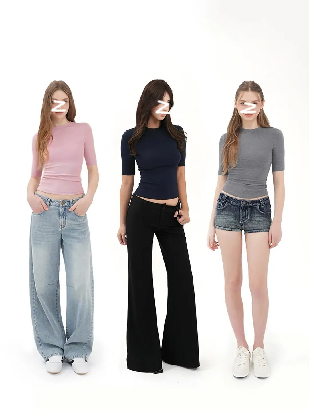 Women's Slim-Fit Round Neck Mid-Sleeve T-Shirt, Flattering and Versatile, Solid Color, Simple Design, Spring/Summer 2026