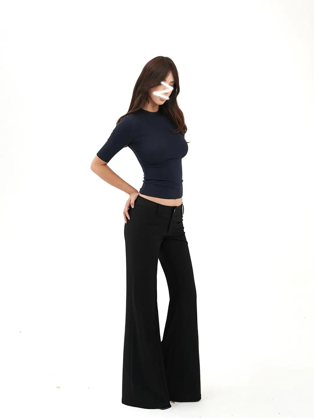 Women's Slim-Fit Round Neck Mid-Sleeve T-Shirt, Flattering and Versatile, Solid Color, Simple Design, Spring/Summer 2026