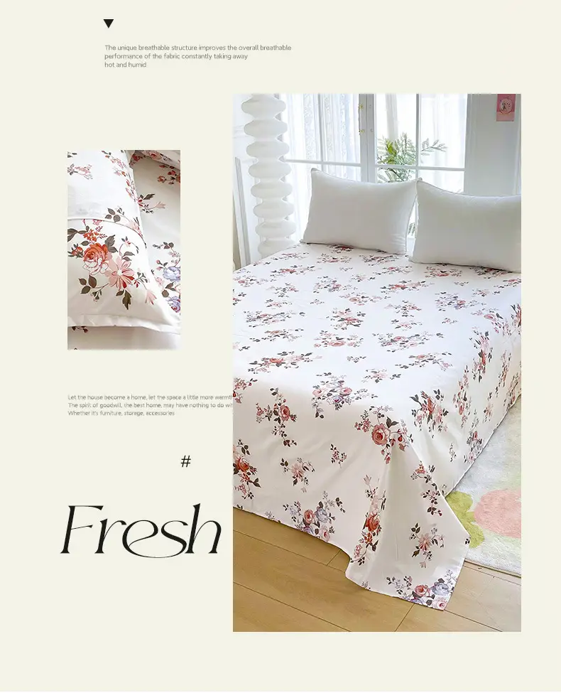 Cross-Border Trade Thickened Aloe Vera Cotton Bed Sheet Single Piece Brushed Fabric Bed Sheet for Student Dormitory and Home Use Double Bed Cover — feature 9