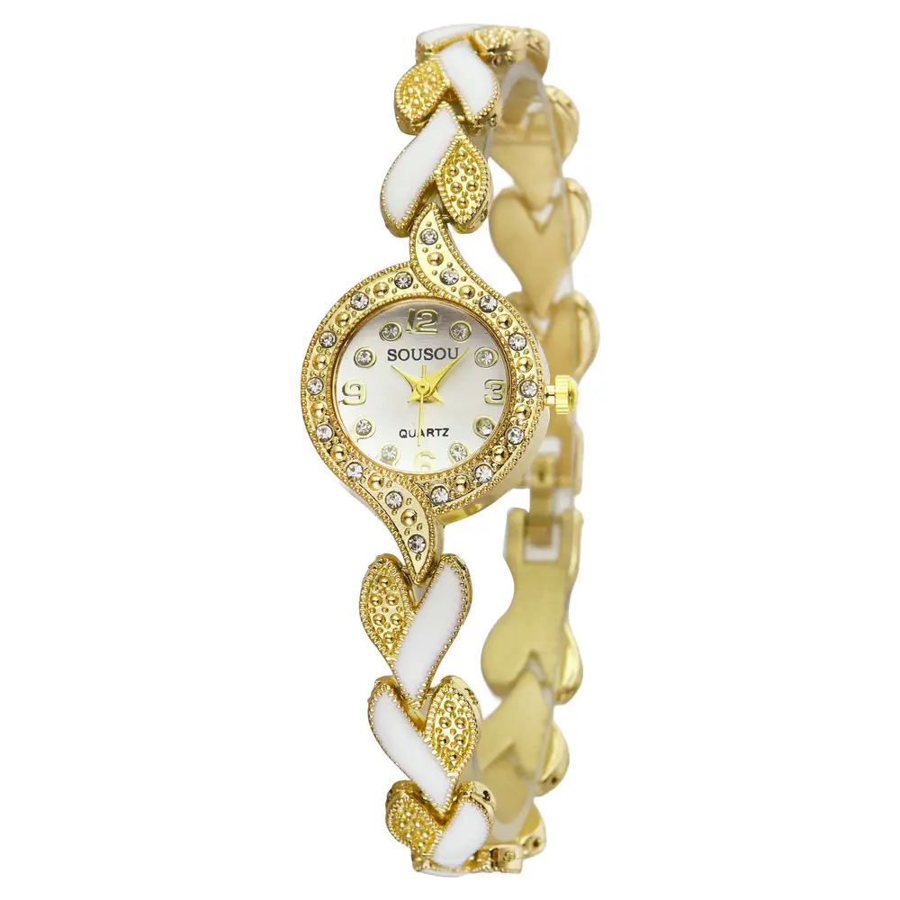 Cross-Border Popular Diamond-Encrusted Women's Watch, Student High-End Fashion Quartz Watch, Creative Steel Band Bracelet Watch Wholesale