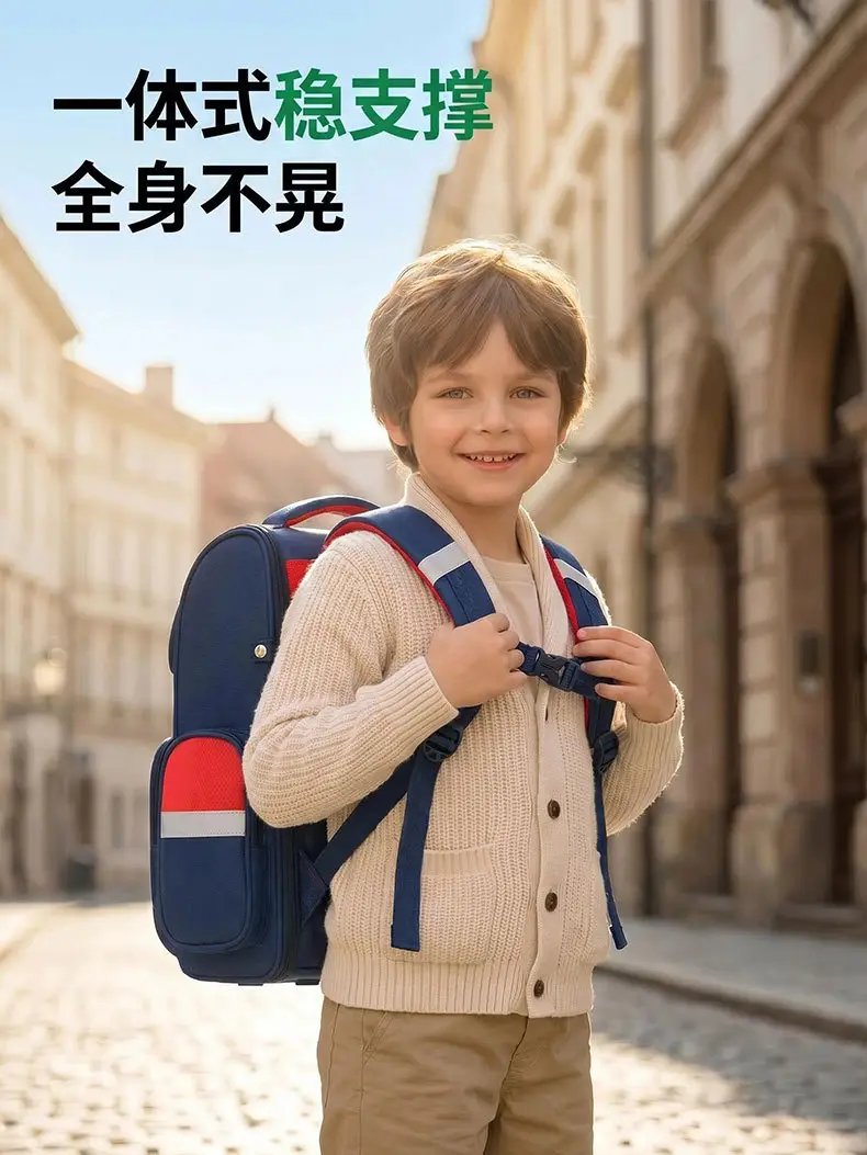 Children's Schoolbag for Boys, Primary School Students, Weight-Reducing and Tutoring Bag, Pencil Case Combination, Large-Capacity Backpack, Spine-Protecting, Comfortable and Waterproof — feature 10