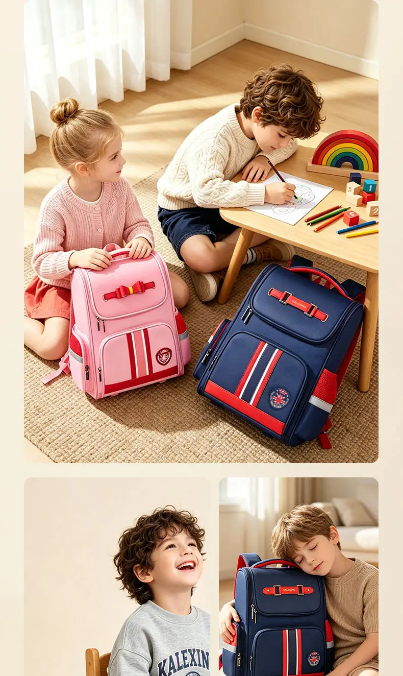Children's Schoolbag for Boys, Primary School Students, Weight-Reducing and Tutoring Bag, Pencil Case Combination, Large-Capacity Backpack, Spine-Protecting, Comfortable and Waterproof — feature 19
