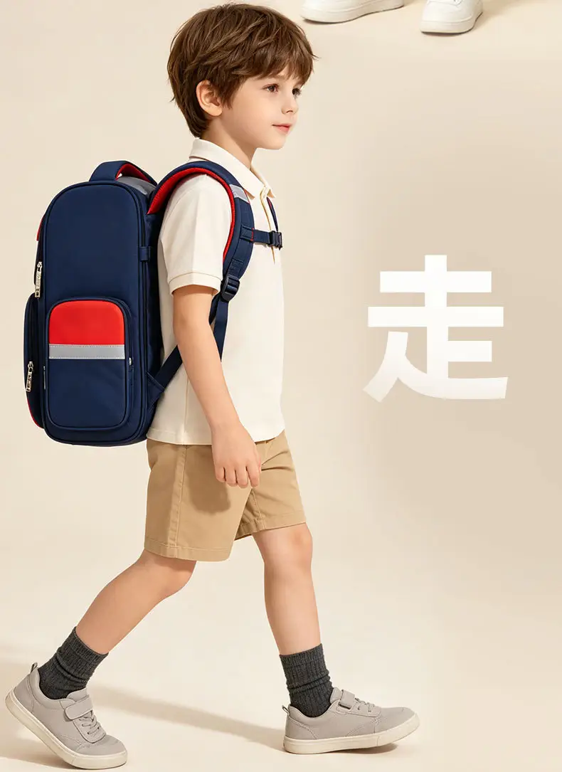 Children's Schoolbag for Boys, Primary School Students, Weight-Reducing and Tutoring Bag, Pencil Case Combination, Large-Capacity Backpack, Spine-Protecting, Comfortable and Waterproof — feature 6