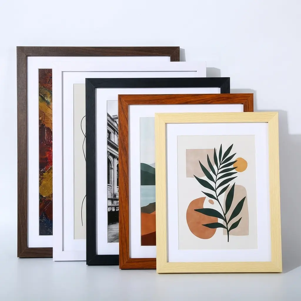 Customized Solid Wood Photo Frames A4A3 8K 16inch Wall-Mounted Picture Frames Natural Wood Photo Frames Wholesale Manufacturer