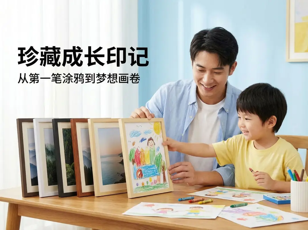 Customized Solid Wood Photo Frames A4A3 8K 16inch Wall-Mounted Picture Frames Natural Wood Photo Frames Wholesale Manufacturer — feature 7