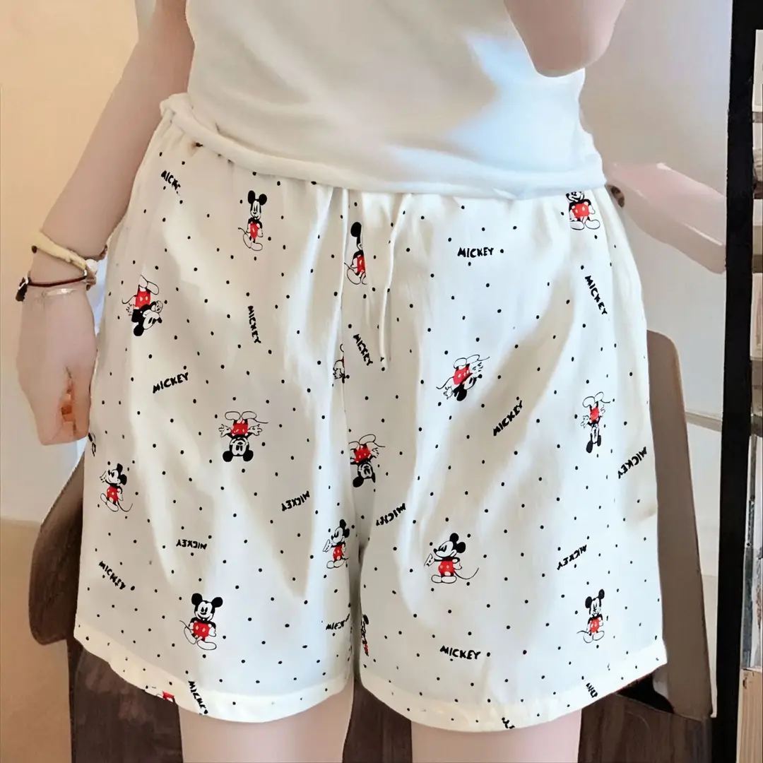 2026 New Large Size Thin Pajama Shorts Wide-Leg Slimming Plaid Summer Loose Casual Home Casual Pants for Women