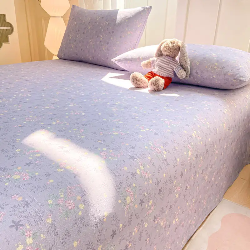 Old-Style Coarse Cloth Bed Sheet, Single Piece, Non-Pure Cotton, All-Cotton, Linen, Cotton-Linen Quilt Cover, Student Dormitory Single-Person Cooling Mat Bed Cover for Summer — feature 13
