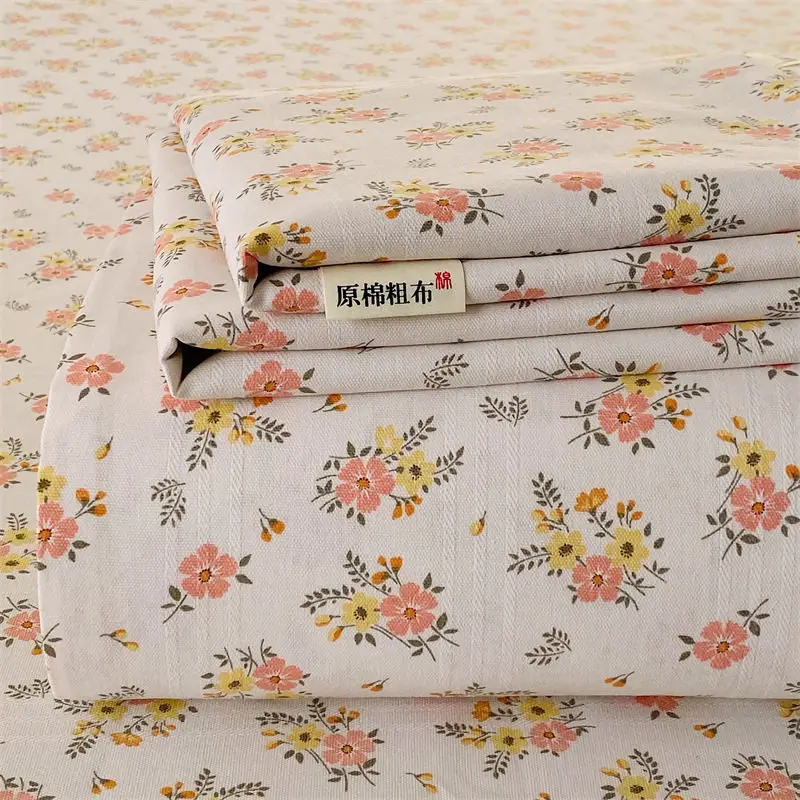Old-Style Coarse Cloth Bed Sheet, Single Piece, Non-Pure Cotton, All-Cotton, Linen, Cotton-Linen Quilt Cover, Student Dormitory Single-Person Cooling Mat Bed Cover for Summer