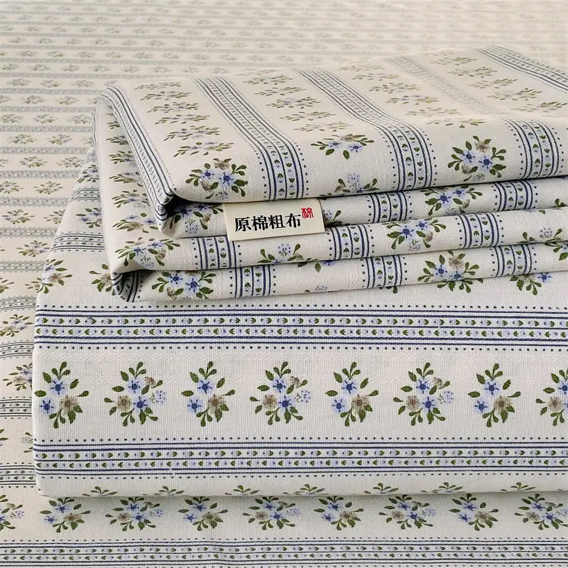 Old-Style Coarse Cloth Bed Sheet, Single Piece, Non-Pure Cotton, All-Cotton, Linen, Cotton-Linen Quilt Cover, Student Dormitory Single-Person Cooling Mat Bed Cover for Summer