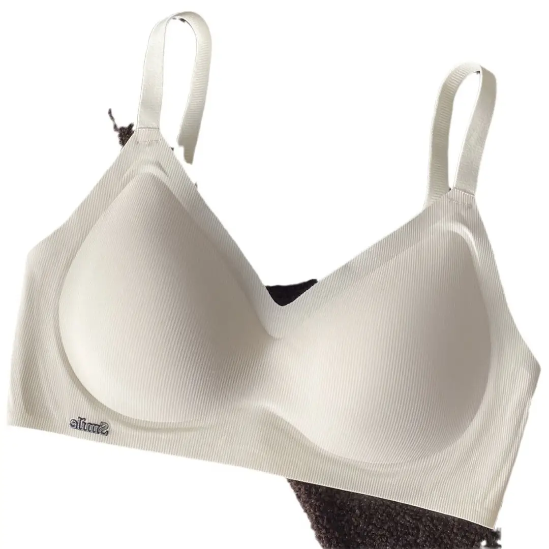 Pure Desire Seamless Nude Feel Underwear for Women, Jelly Soft Support, Side Breast Adjustment, Wireless Ultra-Thin Bra