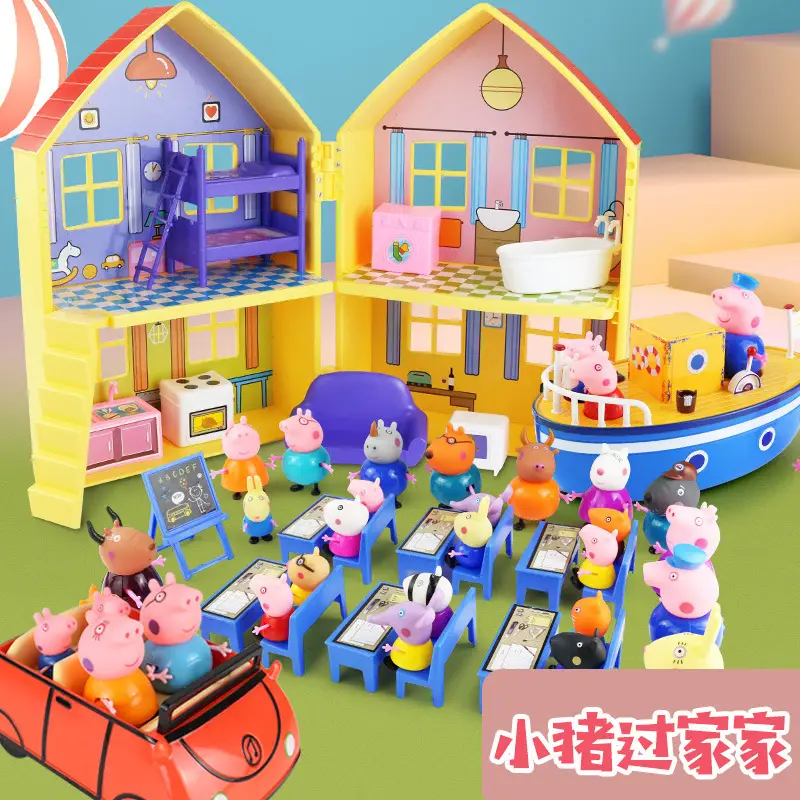 Peppa Pig Family of Four Pretend Play Toys for Ages 3-6, Peppa and George House Children's Set, Gift for Girls - Image 14