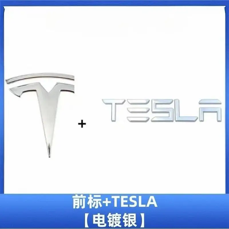 Manufacturer Wholesale Tesla Model 3 Syx Front Car Stickers Tesla Letter Hood Emblem Badge Rear Tail Car Emblem